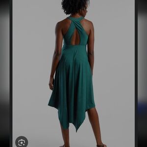 PRANA EUC LIBERTY PRINT. ASYMETRIC HEM OPRN BACK DRESS SIZE SMALL EUC